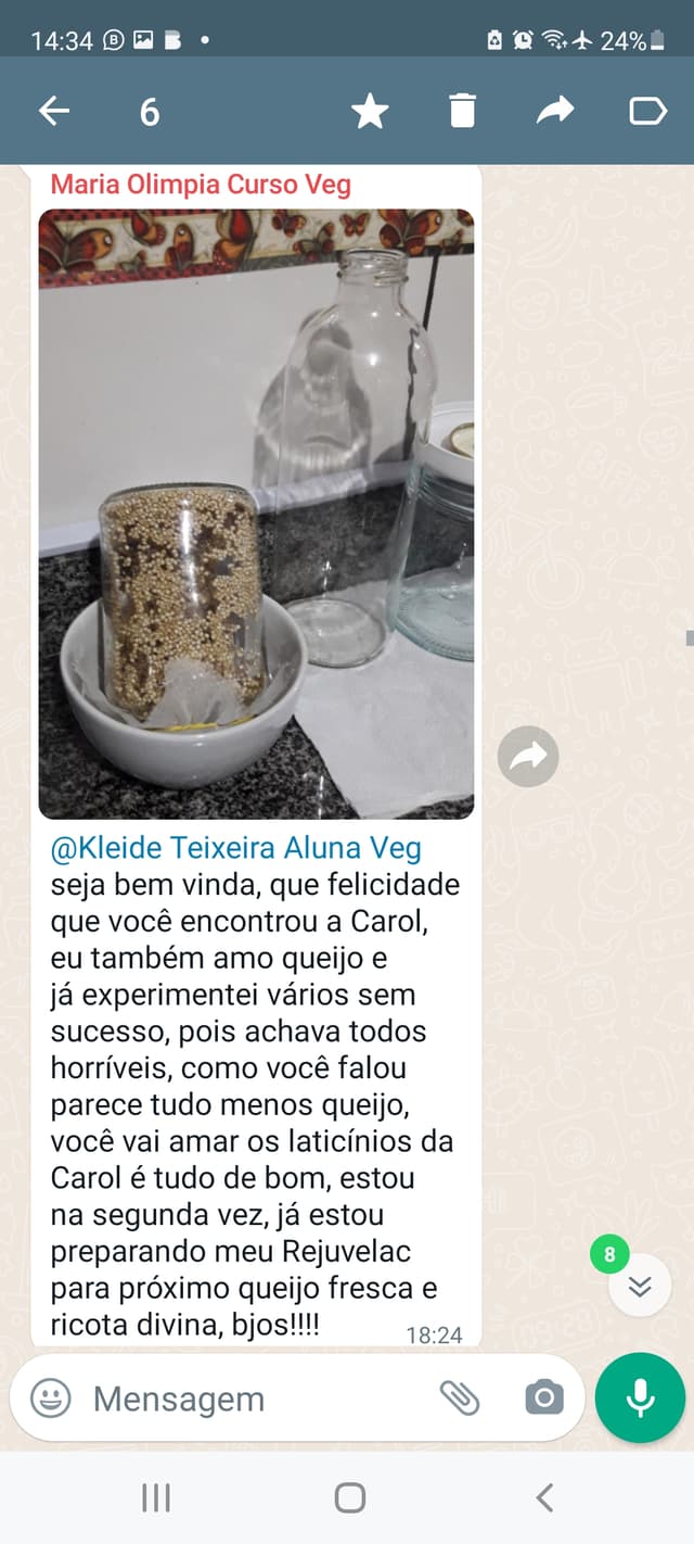 Depoimento de Maria Olimpia sobre Rejuvelac