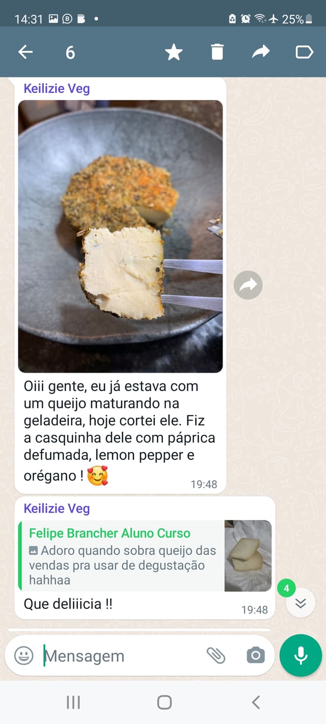 Depoimento de aluna Keilizie sobre queijo maturado