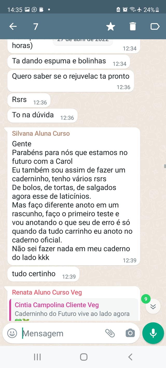 Depoimento de Silvana sobre caderninho de receitas